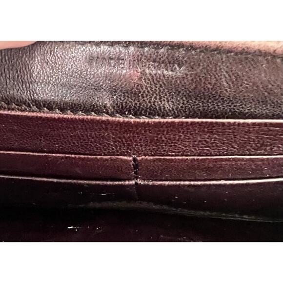 BURBERRY Authentic Quilted Brown Leather Zip Around Credit Cards Wallet - Picture 8 of 11